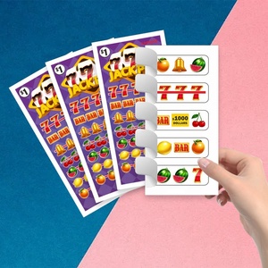 ตั๋วเสี่ยงโชคแบบดึงแผ่นดิจิทัล แจ็คพอต ดึงแผ่นดิจิทัล จับคู่ 3 ช่องเดียวกันเพื่อชนะ โรงงานพิมพ์ดิจิทัล รับออกแบบตามสั่ง ข้อมูลรางวัล - Product Image 4