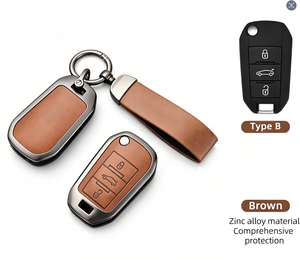 <span class=keywords><strong>Logo</strong></span> imprimé de haute qualité pour <span class=keywords><strong>citroen</strong></span> peugeot <span class=keywords><strong>ds3</strong></span> c5 cuir en alliage de zinc métal voiture clé à distance coque de couverture avec porte-clés - Product Image 5