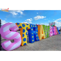 Zhenmei personnalisé ballon de fierté de lettres gonflables à lumière LED géante pour la publicité