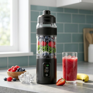 Licuadora Portátil Inteligente de un Solo Toque, Gran Calibre, Recargable por USB, Cuchillas de Acero Inoxidable, Capacidad de 600 ml, Uso Doméstico y en el Automóvil - Product Image 1
