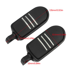 Pedales de Motocicleta Zuqing Negros de Aleación de Aluminio con Electrochapado para Harley X48 XL883 1200 Dyna Lu Wang Fatty Weilud - Product Image 2