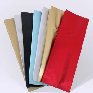 four side sealing Wholesale close Packaging Bag With Flat Bottom Pouch For coffee tea and foods packing