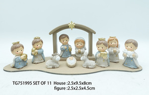 Juego de 11 Piezas de Adornos de Resina para Nacimiento Navideño, Figuras de Personajes del Nacimiento, Escena Religiosa, Regalo Cristiano para el Nacimiento - Product Image 3
