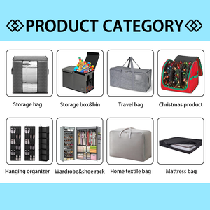 Ensemble d'organisateur de placard de rangement suspendu compressible pliant avec sac à chaussures pour économiser de l'espace de voyage - Product Image 5