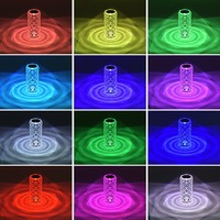 Lampe de table LED RGB à commande tactile moderne avec 16 couleurs changeantes, variateur d'intensité, télécommande, batterie 2000 mAh, garantie de 2 ans
