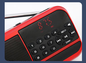 Custom Digital Number Key FM Radio Telescopic Antenna Home Outdoor TF <b>USB</b> Rechargeable Heavy Bass Broadcast Audio Receiver - Product Image 3