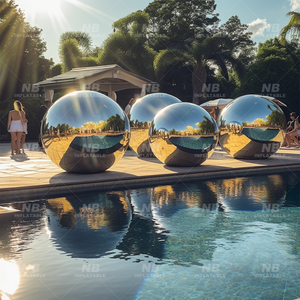 Trang trí sân khấu đám cưới lớn khổng lồ Laser <span class=keywords><strong>Inflatable</strong></span> gương bóng disco <span class=keywords><strong>Inflatable</strong></span> gương bóng trong đỏ xanh vàng xanh đen - Product Image 6