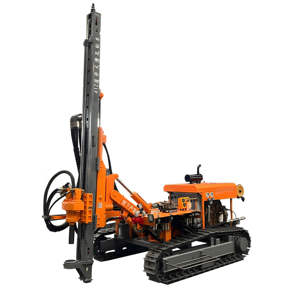 DTH Drill Rig with Big Torque Rotary Head for Tunnel Construction Rock ...