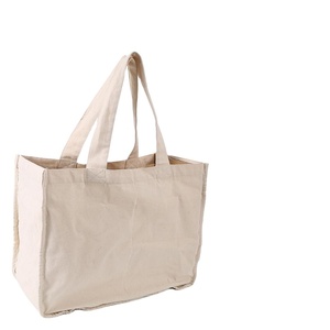 Sac fourre-tout en toile personnalisé en usine, sac de courses en coton écologique avec poche intérieure pour supermarché - Product Image 1