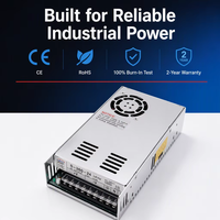 Alimentation à découpage S-360-12 12V 30A 360W à sortie unique AC/DC SMPS avec ventilateur de refroidissement intelligent pour LED industrielles