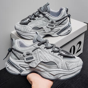 Chaussures décontractées pour hommes en daim à motif floral, semelle épaisse, de marque de luxe, avec logo personnalisé, fabrication OEM - Product Image 2