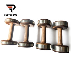 Cao cấp sang trọng thép không gỉ quả tạ miễn phí trọng lượng trong Walnut Cherry sồi và tro gỗ cho sang trọng và quyền lực Đào Tạo - Product Image 2