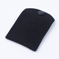 Petite pochette cadeau personnalisée en microfibre de daim noir de 1.1mm d'épaisseur pour bijoux fins
