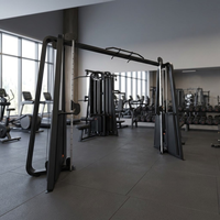Machine de crossover à câbles à charges individuelles en acier pour salle de sport, machine à câbles à cadre portique personnalisable