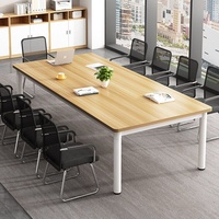 HYZ-236X Grande table de conférence en acier, design moderne pour salon, bureau, salle de conférence, fabrication artisanale avec démontage facile