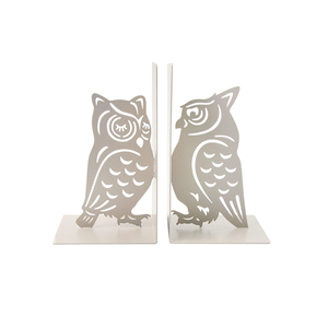 Custom Wholesale Decorative Iron Metal Non-skid Owl <b>Book</b> Ends for Shelves Home Office <b>School</b> - Product Image 2