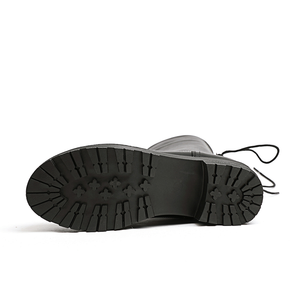 Ew PU Tomaia In Pelle Testa Rotonda e Ruvida tacco Piattaforma Impermeabile Furring e Il Riscaldamento Della Signora Stivali - Product Image 6