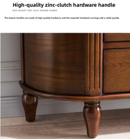 Console américaine, semi-circulaire, table console européenne de luxe simple et légère, buffet décoratif de couloir, salon