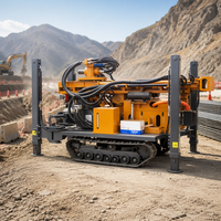 Foreuse hydraulique diesel de type chenillé pour puits d'eau, idéale pour le forage de puits en roche dure, adaptée aux travaux de forage sur le terrain