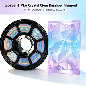 ไส้พลาสติก PLA สีรุ้งไล่เฉดแบบใส 1.75 มม., ไส้พลาสติกสำหรับเครื่องพิมพ์ 3 มิติ Zorvant Ultra-Smooth, ม้วน 1 กก. สำหรับ FDM, ใช้ได้กับ AMS - Product Image 1