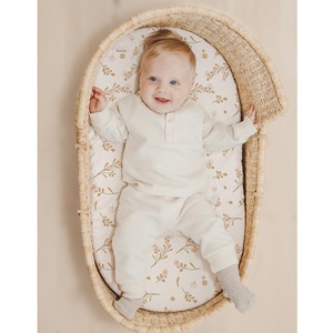 Drap <span class=keywords><strong>de</strong></span> <span class=keywords><strong>lit</strong></span> floral pour bébé, doux et respirant, housse <span class=keywords><strong>de</strong></span> matelas ovale et rectangulaire 40 fils, toutes saisons - Product Image 4