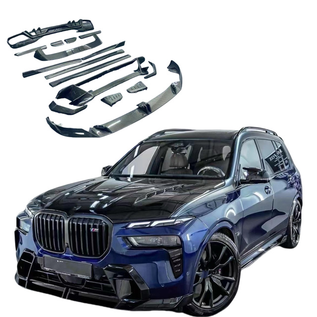 Ld Style Body Kit for BMW X7 G07 Carbon Fiber Front Lip Skirt Diffuser Spoiler Hood Body Kit.