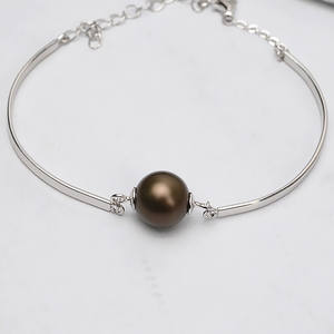 Bracelet en argent S925, motif lisse audacieux, trou traversant, bijoux en perles DIY, avec incrustation semi-finie, 563 perles en vrac - Product Image 5