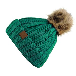 <strong>2026</strong> New Hot Selling Grass Green Slouchy <strong>Beanie</strong> Cap Unisex Fleece Lined <strong>Pom</strong> <strong>Beanie</strong> Hat <strong>Custom</strong> Satin Fur <strong>Beanie</strong> - Product Image 5
