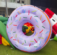Modèles alimentaires gonflables de 2M, modèle de dessert gonflable, modèle de pain, anneau de beignet gonflable pour la publicité des boulangeries et la décoration d'événements