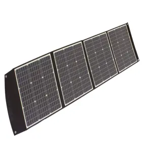 Kit de panel solar plegable portátil de 120W, 2 salidas USB 1 Tipo C para 12V AGM LiFePo4 RV, estación de energía para acampar, paneles solares flexibles