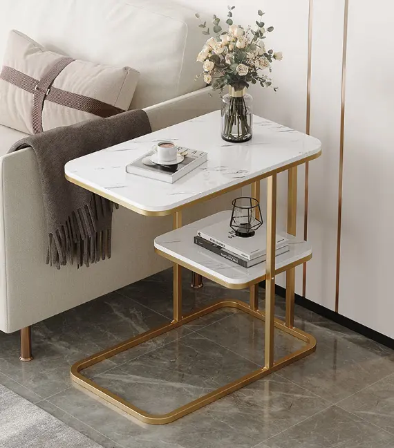 新しいモダンでシンプルなリビングルームのコーヒーテーブルモダンなエンドサイドテーブル可動式のモダンな木製テーブルコーヒー
