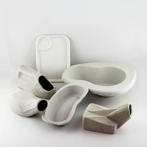 Eco-friendly biodegradabile carta modellato polpa rene piatto usa e getta vassoio di carta con goffratura opaca laminazione per la cura personale - Product Image 1