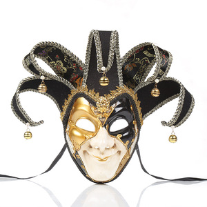 Venice Masquerade mặt nạ <span class=keywords><strong>Jester</strong></span> Jolly cho trang phục Đảng Carnival Venetian prom Italia Mặt nạ đầy đủ mặt Venetian Trang Phục Mặt nạ cho nam giới - Product Image 2