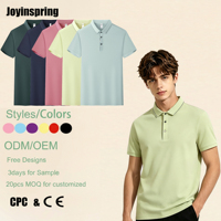 Chemises polo en coton uni pour hommes, manches courtes, respirantes, polos de travail, logo personnalisé, ODM OEM, 240g, polos publicitaires vierges