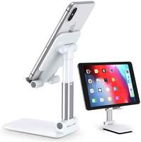 Support de téléphone pliable et flexible pour bureau et utilisation en extérieur, support de tablette mobile avec support de téléphone réglable