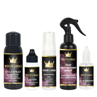 Kit d'outils pour extensions capillaires de qualité professionnelle : Colle à dentelle imperméable, Mousse capillaire, Spray fixateur, Bâton de cire, Outils pour extensions de cheveux