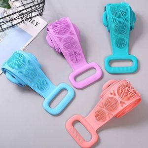 Exprimidor de pasta de dientes Source Hair de doble cara, de plástico y silicona, toalla de baño simple y duradera para exfoliación, para hombres y mujeres - Product Image 2