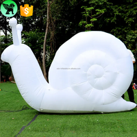 Dessin animé gonflable d'escargot blanc personnalisé pour la publicité de fête A10628, 1.8m