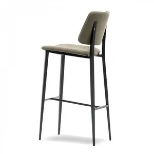 Tabouret de bar en acier inoxydable design nordique chaise haute moderne simple pour chaise de bar haute de réception