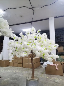 L856 decorazione nuziale tavolo centrotavola piccoli grandi <span class=keywords><strong>alberi</strong></span> <span class=keywords><strong>di</strong></span> ciliegio artificiali verde finto bianco - Product Image 4