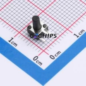 TSA45513-071D532DA Tactile Switch Bent Lead Through Hole-3P,4.5x4.5mm Switch Single Pole Single Throw Round Button 2.8N 4.5mm - Product Image 1