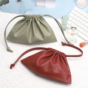 25*15Cm Colorful Waterproof Pu Leather Drawstring Cosmetic <b>Bag</b> Custom Logo Printing Leather Travel Makeup Pouch <b>Dust</b> Leather <b>Bag</b> - Product Image 3