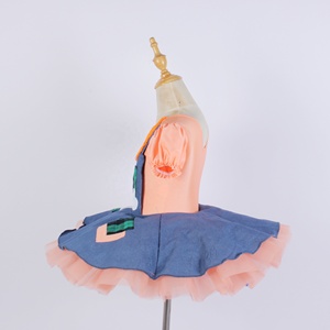 Vestido de baile con parche para niñas pequeñas, tutú de Ballet para niñas, disfraz de baile de actuación en escenario - Product Image 2
