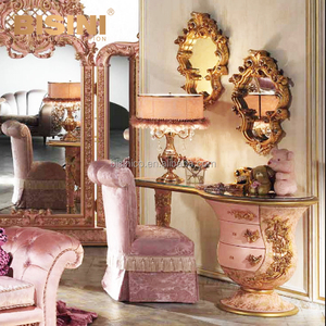 Adorabile Angelo Serie Elegante di Colore Rosa e Oro Floreale Impreziosito Comodino comodino Tavolo per Little Princess 'Camera Da Letto - Product Image 2