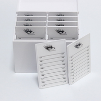 Boîte organisatrice pour extensions de cils en acrylique personnalisées, 10 tuiles, tuiles à cils irisées, modèle ETS-23