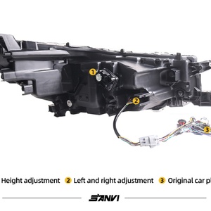 Ensamblaje de Faros Delanteros LED Sanvi para Toyota Hilux 2020-2024, Faros Delanteros Hilux de 3 Lentes LED - Product Image 4