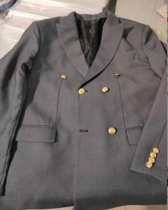 Nouveaux costumes décontractés pour hommes, couleur unie, mode, formel, affaires, mariage, <span class=keywords><strong>smoking</strong></span> de marié, <span class=keywords><strong>veste</strong></span> à revers en pointe, double boutonnage, pantalon - Product Image 4