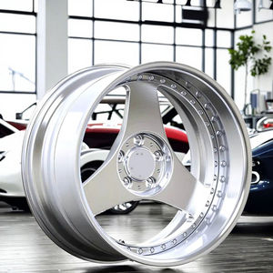 三辐定制改装18英寸4x100合金2两件式车轮抛光5x112锻造车轮，适用于宝马7大众高尔夫 - Product Image 2