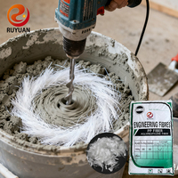 Additifs en fibres de polypropylène, fibres de polypropylène courtes de 12 mm, fibres d'acier d'imitation en polypropylène de Chine pour l'habillage des bâtiments