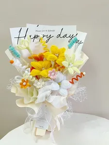 Bouquet <span class=keywords><strong>de</strong></span> tulipes torsadées fait main DIY – Kit <span class=keywords><strong>de</strong></span> matériaux pour fleurs artisanales – Bouquet <span class=keywords><strong>de</strong></span> fleurs tissées à faire soi-même – Cadeau pour petite amie - Product Image 5